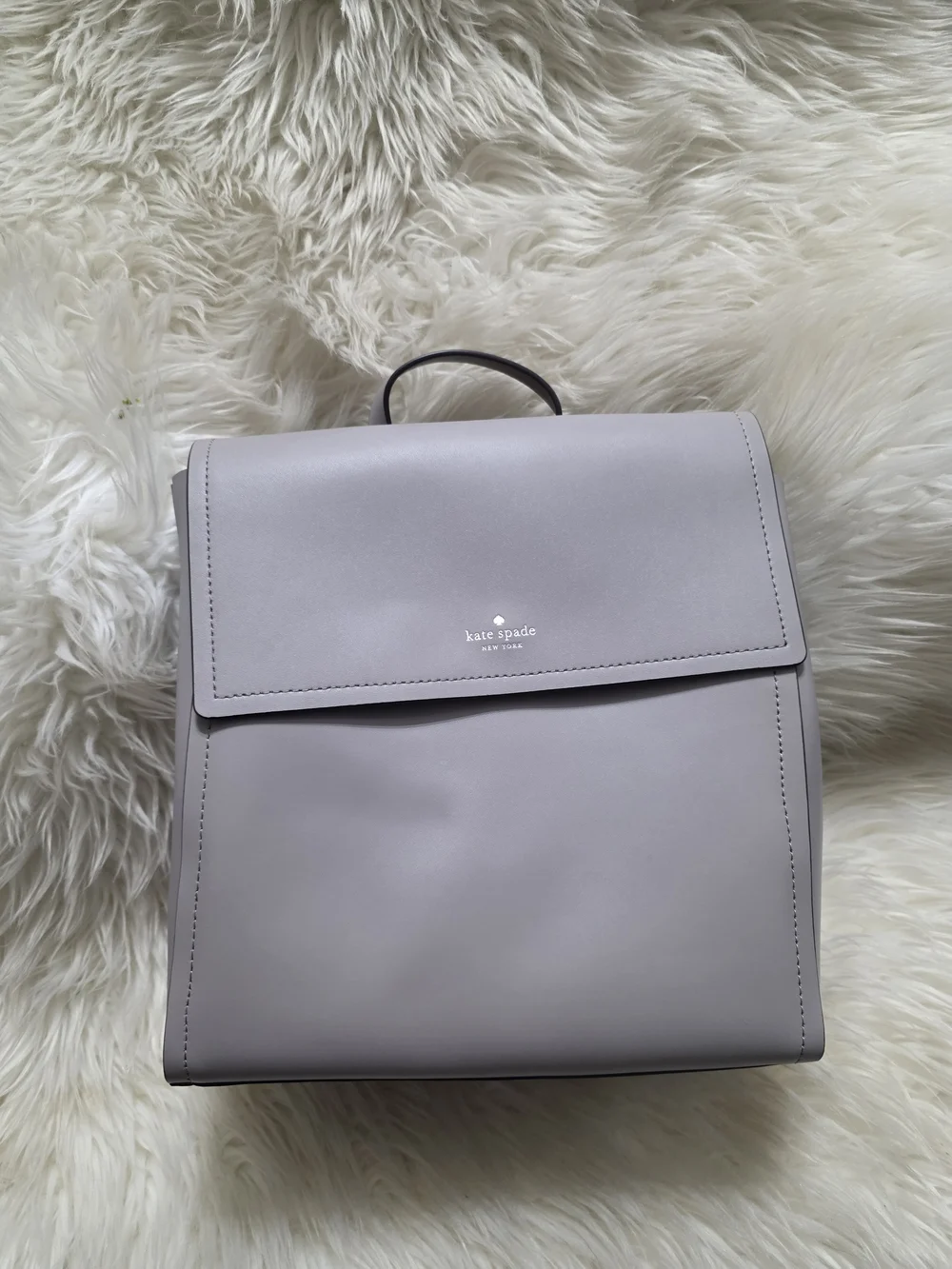 kate spade Lilac Gray Smooth Leather Backpack